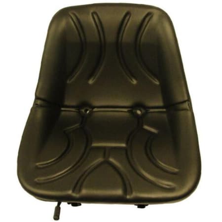 Aftermarket Tractor Seat 15" Low Back Bucket Style Seat Metal Pan w/ Drain & Slide Adjust SEQ90-0361